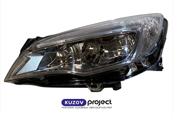 Фара левая хром с электрическим корректором Opel Astra (J) 2009-2015 (DEPO / Тайвань)