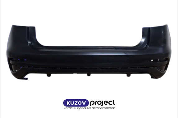 Бампер задний под ПТФ с отверстием под крюк Geely Emgrand 2021- (Китай)